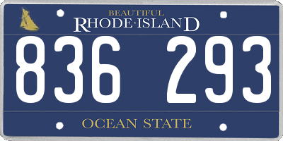 RI license plate 836293