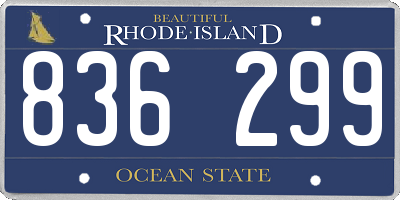 RI license plate 836299