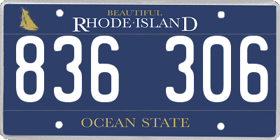 RI license plate 836306