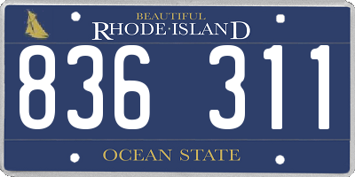RI license plate 836311