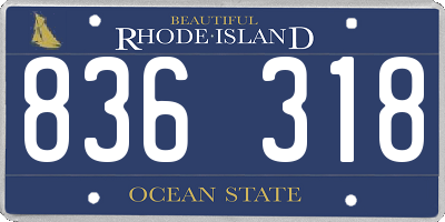 RI license plate 836318