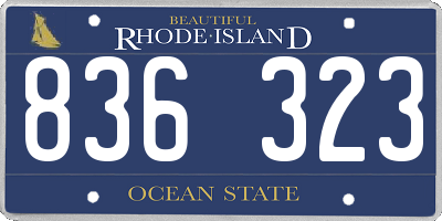 RI license plate 836323