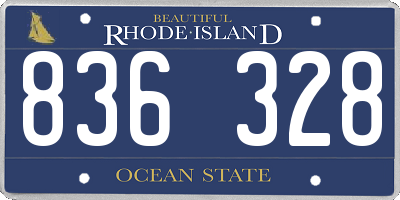 RI license plate 836328
