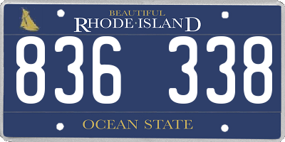 RI license plate 836338