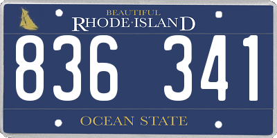 RI license plate 836341