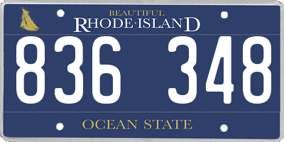 RI license plate 836348