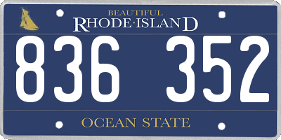 RI license plate 836352