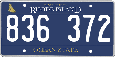 RI license plate 836372