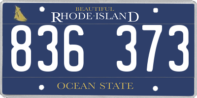 RI license plate 836373