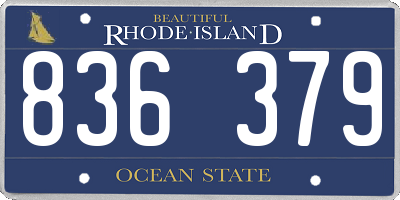 RI license plate 836379