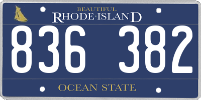 RI license plate 836382