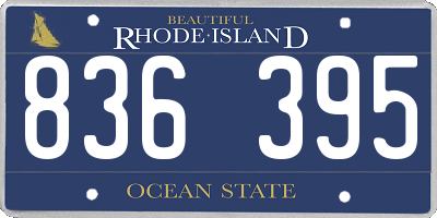RI license plate 836395