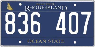 RI license plate 836407