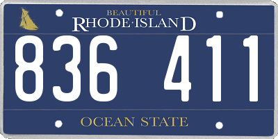 RI license plate 836411