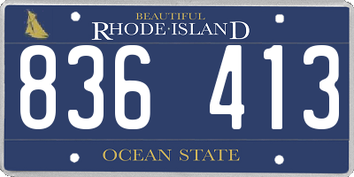 RI license plate 836413