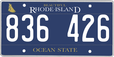 RI license plate 836426
