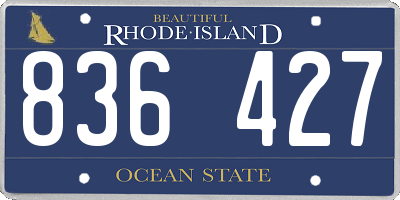 RI license plate 836427