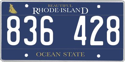 RI license plate 836428