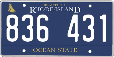 RI license plate 836431
