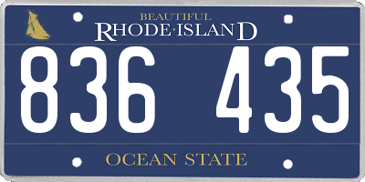 RI license plate 836435