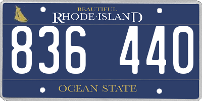 RI license plate 836440