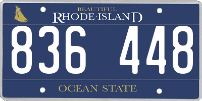 RI license plate 836448