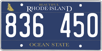RI license plate 836450