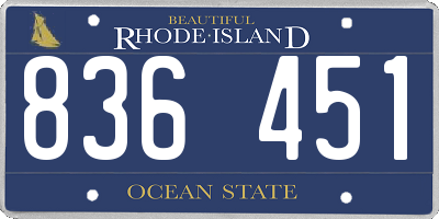 RI license plate 836451