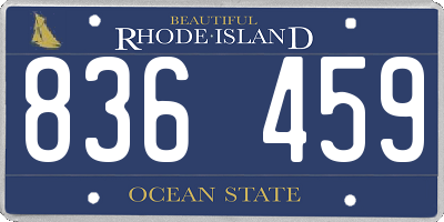 RI license plate 836459