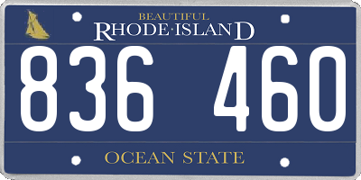 RI license plate 836460