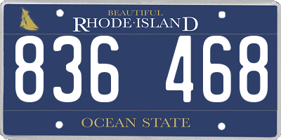 RI license plate 836468