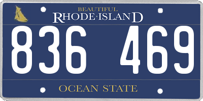 RI license plate 836469