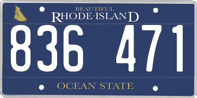 RI license plate 836471