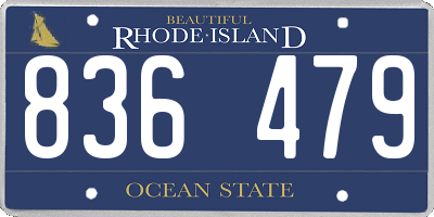 RI license plate 836479