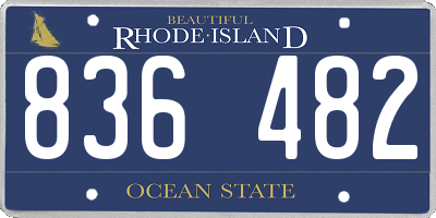 RI license plate 836482