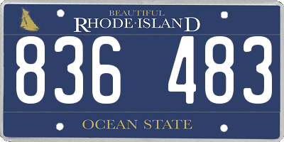 RI license plate 836483