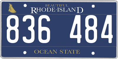 RI license plate 836484