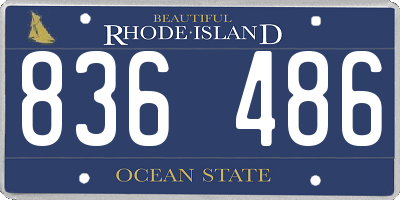 RI license plate 836486