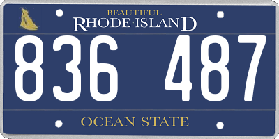 RI license plate 836487