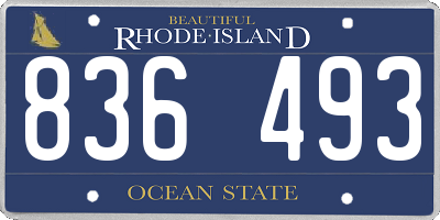 RI license plate 836493