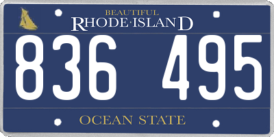 RI license plate 836495