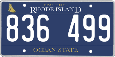 RI license plate 836499