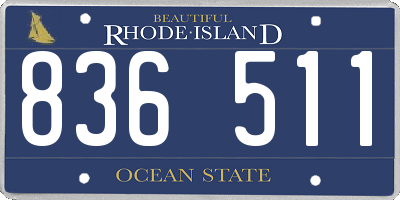 RI license plate 836511