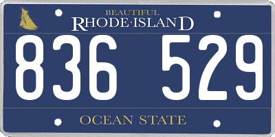 RI license plate 836529