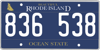 RI license plate 836538
