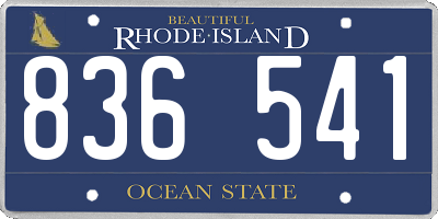 RI license plate 836541