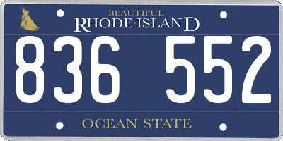 RI license plate 836552
