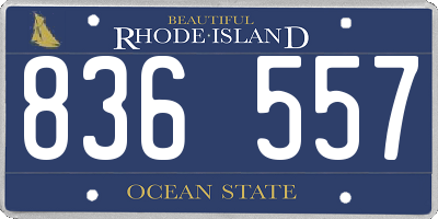 RI license plate 836557