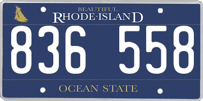 RI license plate 836558