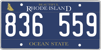 RI license plate 836559